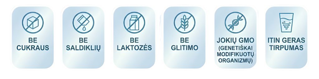 kolagenas be saldikliu