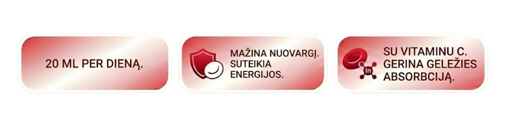 skysta gelezis su vitaminu c