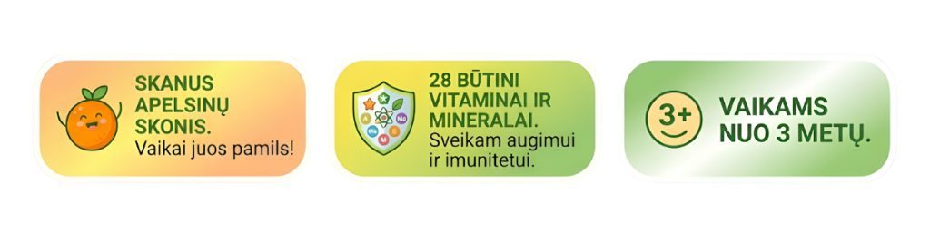 skysti vitaminai vaikams
