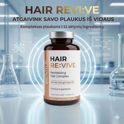 Plaukų vitaminų kompleksas su biotinu, cinku ir selenu – plaukų augimui, stiprumui ir sumažintam slinkimui