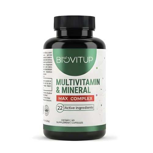 Multivitaminų ir mineralų MAX kompleksas Biovitup, 60 kapsulių pakuotė