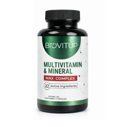 Multivitaminų ir mineralų MAX kompleksas Biovitup, 60 kapsulių pakuotė