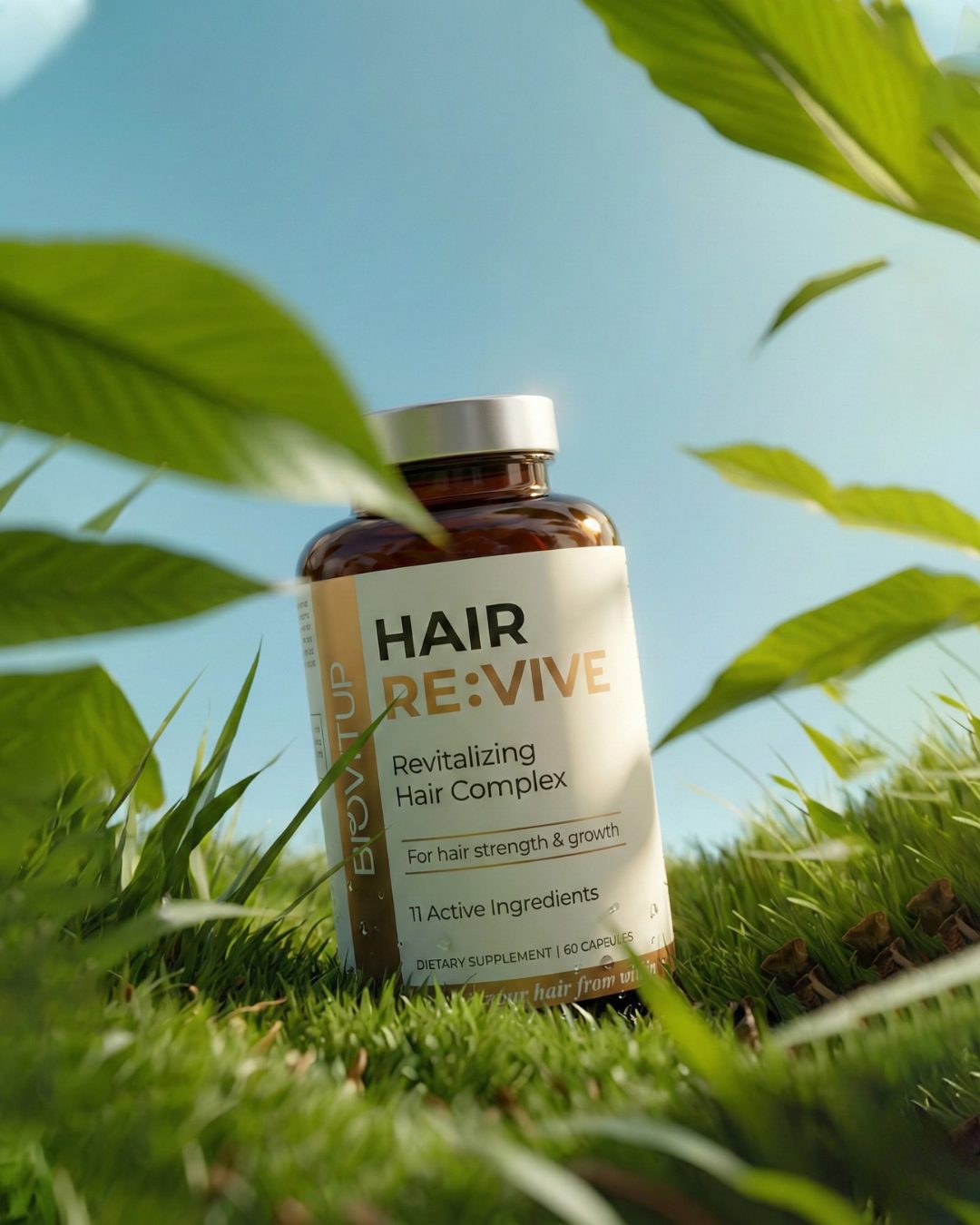 Vitaminai plaukams Biovitup Hair Re:Vive – kompleksas plaukų augimui, stiprinimui ir slinkimo mažinimui