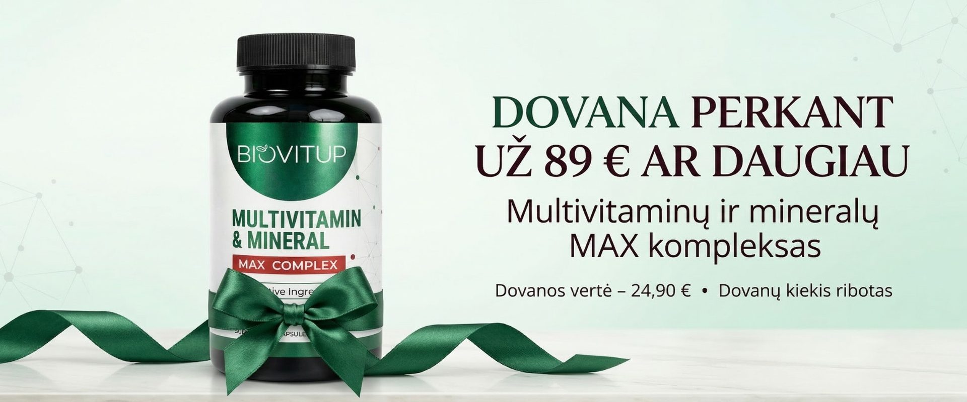 Biovitup Multivitaminų ir mineralų MAX kompleksas – dovana perkant maisto papildus