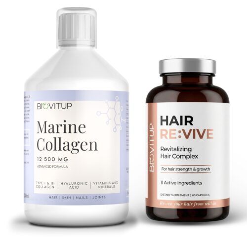 Beauty Bundle – liquid marine collagen and Hair Re:Vive supplements, Biovitup