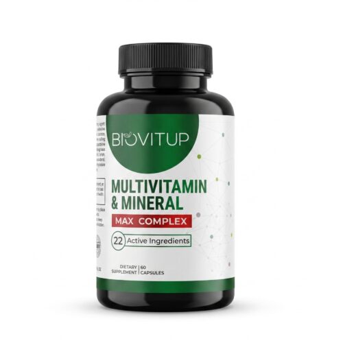 Multivitamin & Mineral MAX Complex Biovitup – 22 active ingredients, 60 capsules