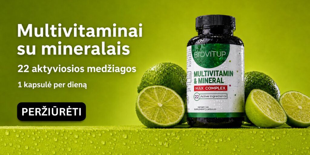 Biovitup Multivitaminai su mineralais MAX Complex – 22 aktyviosios medžiagos