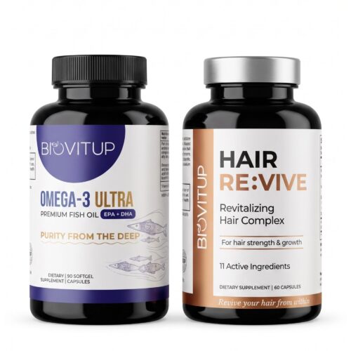 Набор для волос — Omega-3 Ultra и витамины Hair Re:Vive, Biovitup